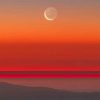 Twilight Orange Moon Paint by numbers