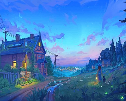 Girl Enjoying The Night Paint By Numbers