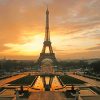 Eiffel Tower at Dawn Horizontal adult paint by numbers