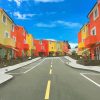 Korean Colorful Street paint by number
