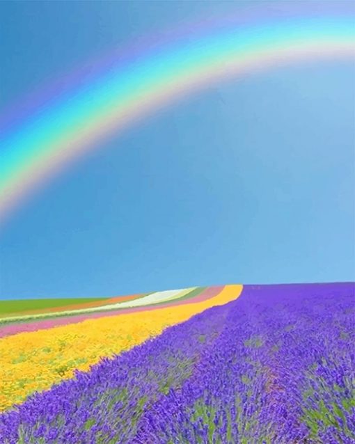 Rainbow Beautiful scenery adult paint by numbers
