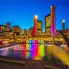 Toronto Canada by night adult paint by numbers