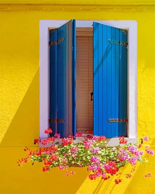 Lobelia Window Flowers paint by number