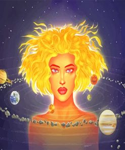 Space Girl paint by number
