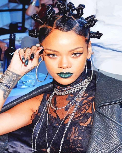 Rihanna Hairstyle adult paint by numbers