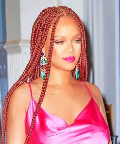 Braids Hairstyles Rihana paint by numbers