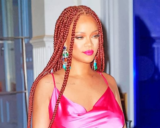 Braids Hairstyles Rihana paint by numbers