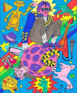 Abstract illustration adult paint by numbers