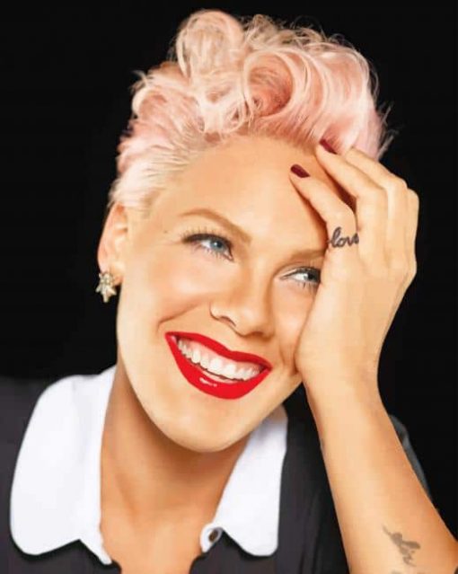 Beautiful Pink Singer adult paint by numbers