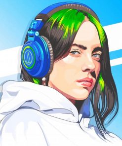 Billie Eilish Green Hair paint By numbers
