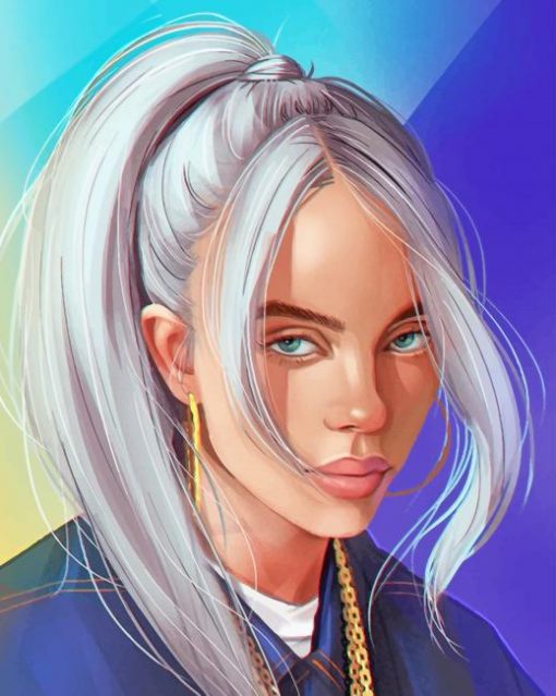 Billie Eilish Grey Hair Paint By Numbers