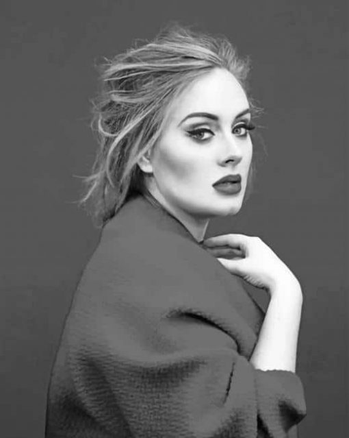 Black and white Adel adult paint by numbers