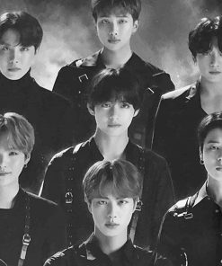 Black And White BTS Paint By Numbers