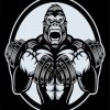 Black And White Strong Gorilla paint by number