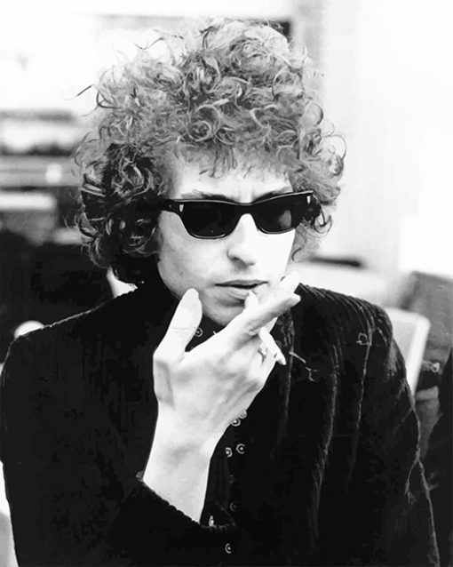 Bob Dylan Black And White paint by number