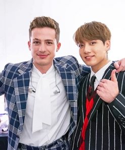 Charlie puth and jungkok adult paint by numbers
