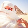 Egyptian Woman Wearing White adult paint by numbers