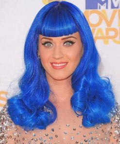 Katy Perry Blue Hair adult paint by numbers
