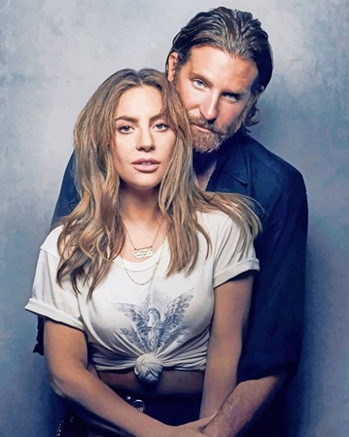 Lady Gaga And Bradely Cooper paint by numbers
