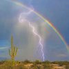 Lightning and rainbow adult paint by numbers
