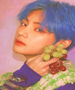 Tae Blue hair adult paint by numbers