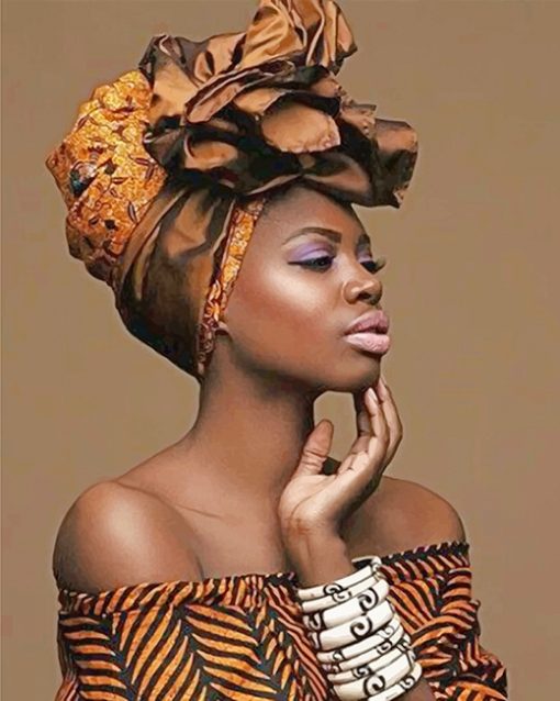 African Woman Beauty paint by number