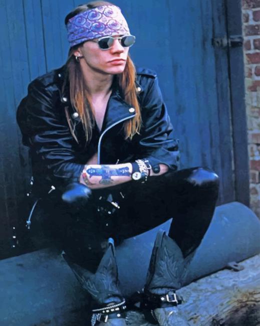 Axl Rose Singer paint by number
