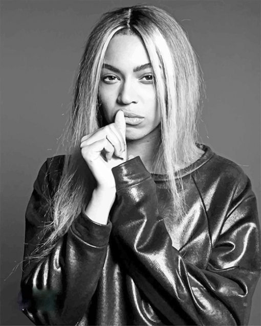 Beyonce Black And White paint by number
