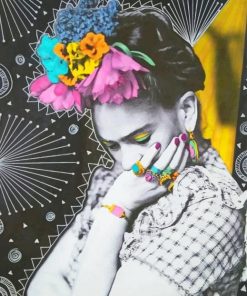 Black And White Frida Kahlo paint by numbers