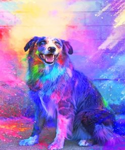 Colorful Dog paint by number