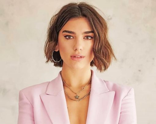 Dua Lipa With Short hair paint by numbers