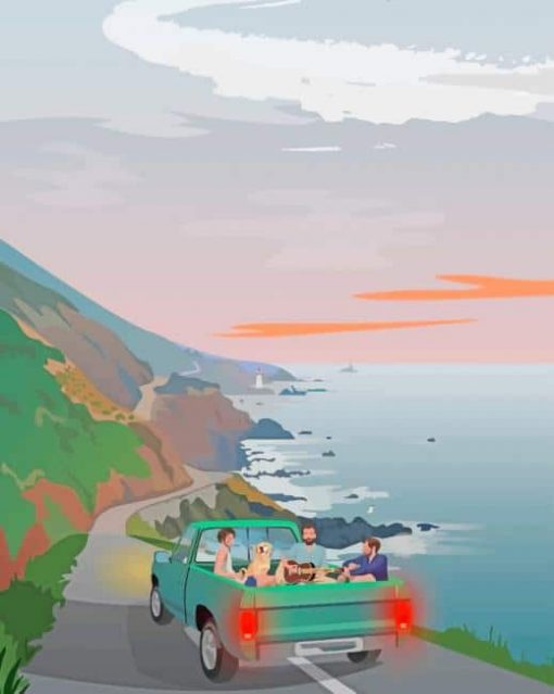 Friends Trip paint By numbers