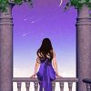 Girl Watching The Sky paint by numbers