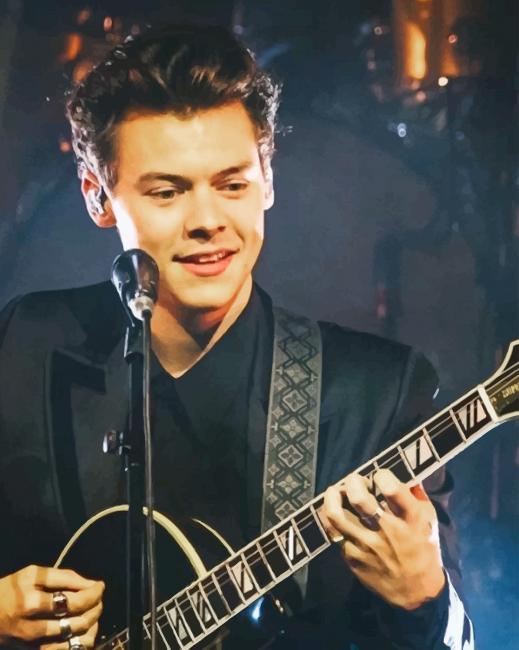 Harry Styles Playing Guitar Paint By Numbers