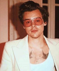 Harry Edward Styles Wearing Paint By Numbers