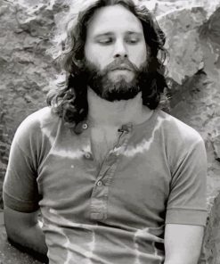 Jim Morrison Black And White paint by number