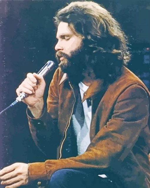Jim Morrison Singing paint by number