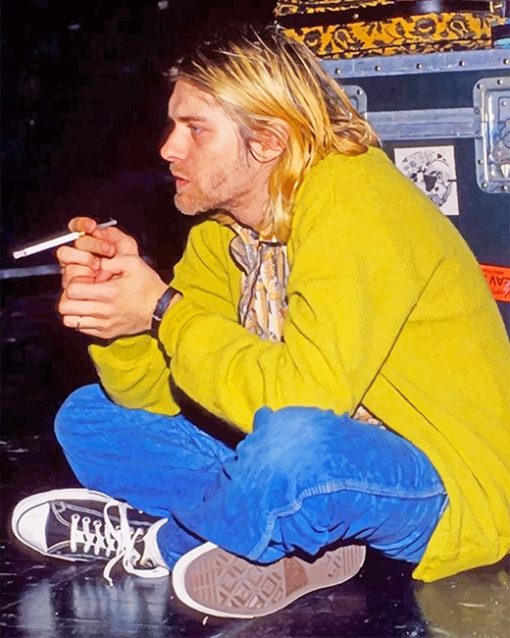 Kurt Cobain Smoking paint by number