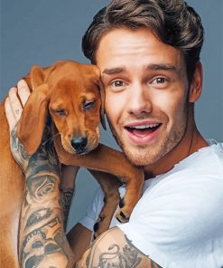 Liam Payne And His Puppy paint by number