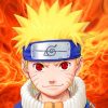 Naruto fire background paint by numbers