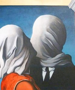 The Lovers By Rene Magritte paint By Numbers