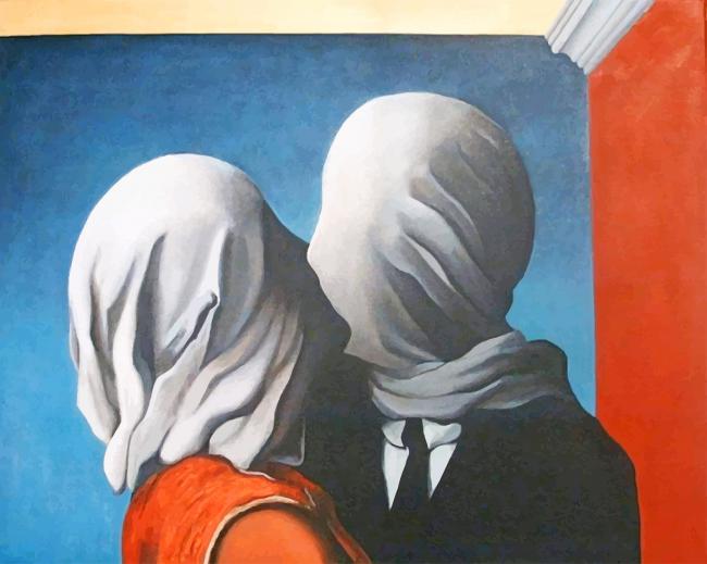 The Lovers By Rene Magritte paint By Numbers