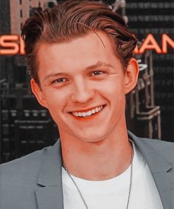 Tom Holland Portrait paint by number
