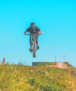 Biking Sport In Nature paint by numbers