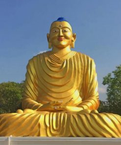 Daytime Yellow Buddha Statue paint by numbers