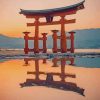 Itsukushima Shrine paint by numbers