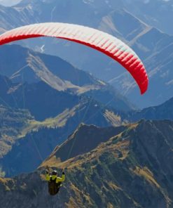 Parashutting Sky Diving In Mountains paint by numbers