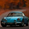 Blue Alpine Car In Nature paint by numbers
