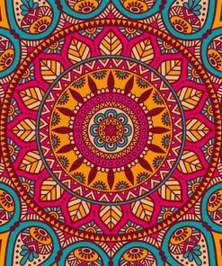 Colorful Mandala paint by numbers