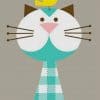 Cute Cat And Bird paint by numbers